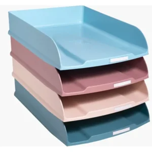 Bandeja sobremesa exacompta combo styli plastico reciclado set 4 unidades colores surtidos Precio Económico