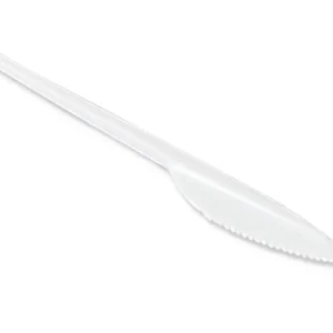 Promoción Cuchillo de plastico blanco reutilizable paquete de 100 unidades