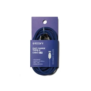 Cable groovy usb 2.0 a usb c apple lightning longitud 1 mt silicona color azul cobalto Mejor Calidad