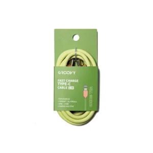 Promoción Exclusiva Cable groovy usb 2.0 tipo c a tipo c longitud 1 mt silicona color verde te