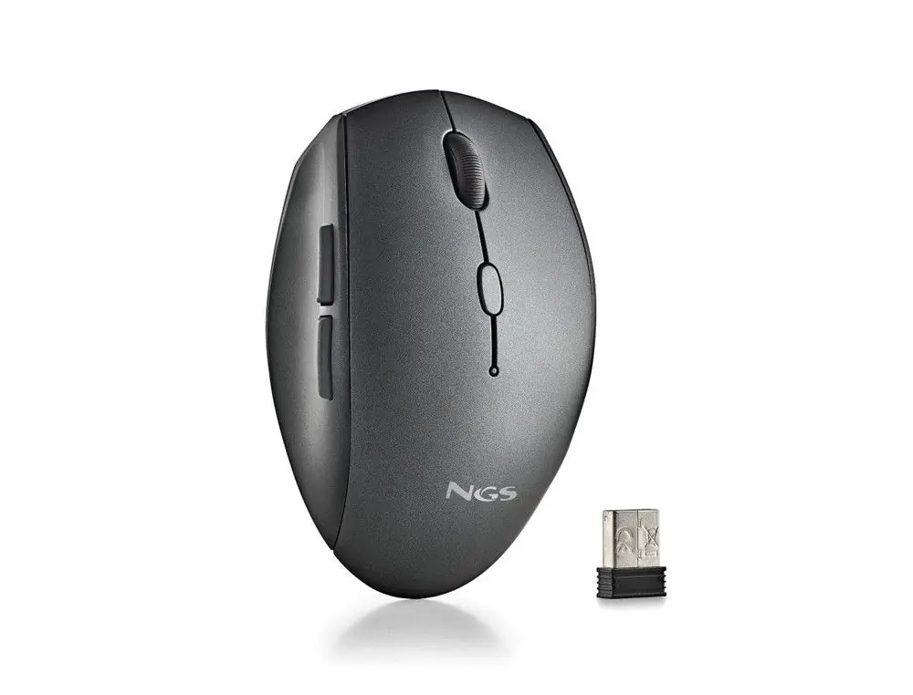 Raton ngs bee 800/1200/1600 dpi inalambrico 5 botones receptor usb-a 2,4 ghz color negro Original