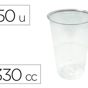 Barato Vaso de plastico transparente 330 cc paquete de 50 unidades