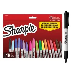 Ocasión Especial Rotulador sharpie permanente fino pack vuelta al cole pez blister de 18 unidades colores surtidos