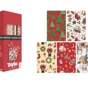 Entrega Rápida Papel de regalo basika navidad rollo ancho 70 cm longitud 5 m diseños surtidos gramaje 50 gr