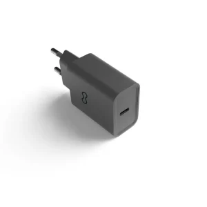 Cargador de pared groovy 1 usb-c 2.0a carga rapida color gris oscuro Lujoso