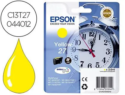 Nueva Colección Ink-jet epson 27 wf-3620 / 711 0 / 7610 / 7620 amarillo 2.200 pag