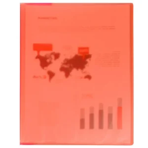 Alta Calidad Carpeta liderpapel escaparate 80 fundas polipropileno DIN A4 rojo translucido