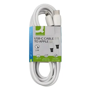 Favorito De Clientes Cable usb-c a apple lightning q-connect pvc longitud 2m blanco