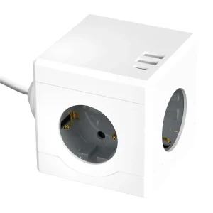 Oferta Limitada Regleta q-connect de cubo enchufe multiple power cube 6 en 1 cable de 1,4mt 3 tomas de corriente+2 usb+1 usb c