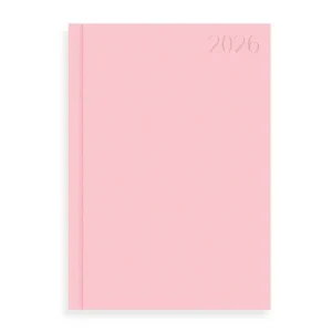 Agenda encuadernada liderpapel corfu A5 2026 dia pagina rosa papel 60 gr fsc Precio Económico