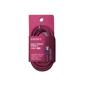 Pago Seguro Cable groovy tipo c a tipo c carga rapida longitud 1 mt color rojo