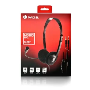 Auricular ngs headset ms103 max con microfono y control de volumen longitud cable 1,5 mt color negro Venta Final