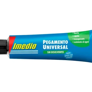 Exclusivo Pegamento imedio universal sin disolventes transparente banda azul 35 ml