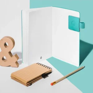 Portaboligrafo autoadhesivo antartik para cuaderno note con elastico hasta 15 mm grosor 1mm turquesa 40x40 Mejor Calidad