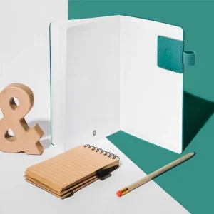 Envío Gratis Portaboligrafo autoadhesivo antartik para cuaderno note con elastico hasta 15 mm grosor 1mm verde aguamarina