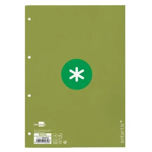 Recambio liderpapel a4 antartik 80 hojas 90g/m2 cuadro 5mm 4 taladros 1 banda con marco color verde Novedad