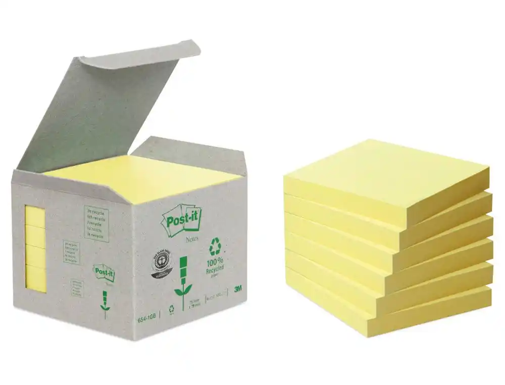 POST-IT Torre notas adhesivas 16 blocs 100h Amarillo 76x76mm Reciclado FT510110347 Compra Ahora