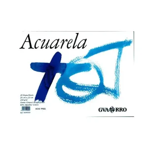 Papel acuarela Gvarro 20 hojas 23x32.5 cm. 240G Envío Internacional