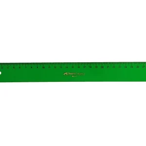 Entrega Rápida Regla Faber Castell graduada verde 30 cm.
