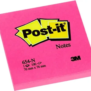 POST-IT Notas adhesivas 100h Rosa neon 76x76mm Nuevo Modelo