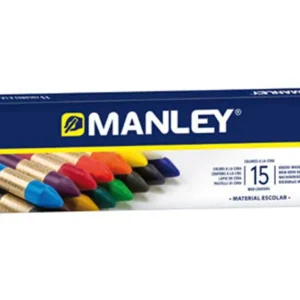 Caja 15 ceras colores variados Manley Precio Rebajado