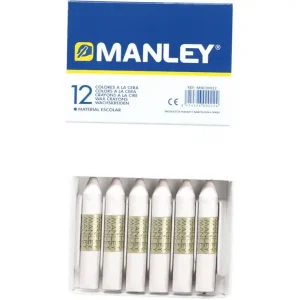 Alta Calidad Caja 12 ceras blancas Manley Nº1 MNC04442