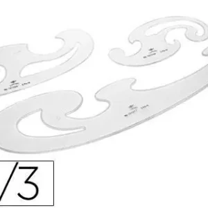 Envío Inmediato Plantillas Curvas D.F. Cristal -Juego de 3