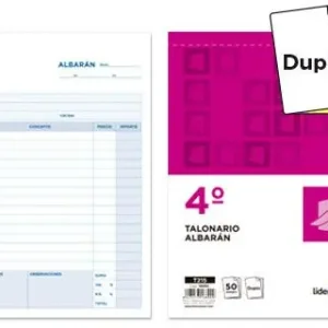 Talonario Liderpapel Albaran Cuarto Original y Copia T215 Disponible Ahora