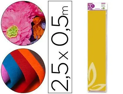 Imprescindible (Must-Have) Papel Crespon Liderpapel 50 cm X 2.5M 34G/M2 Amarillo Oro