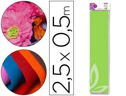 Directo De Fábrica Papel Crespon Liderpapel 50 cm X 2.5M 34G/M2 Verde Claro