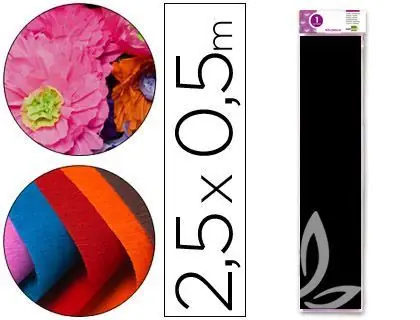 Papel Crespon Liderpapel 50 cm X 2.5M 34G/M2 Negro Más Vendido