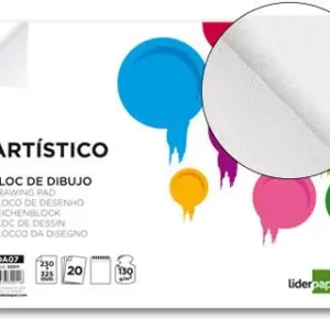 Bloc Dibujo Liderpapel Artistico Encolado 230X325Mm 20 Hojas 130G/M2 Sin Recuadro Oferta Especial