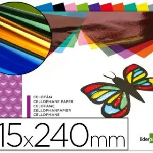 Bloc Trabajos Manuales Liderpapel Celofan 240X315Mm 10 Hojas Colores Surtidos Marca Reconocida