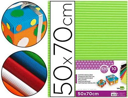 Carton Ondulado Liderpapel 50 X 70Cm 320G/M2 Verde Pistacho Precio De Oferta