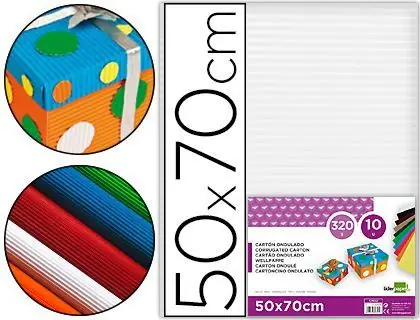 Carton Ondulado Liderpapel 50 X 70Cm 320G/M2 Blanco Directo De Fábrica