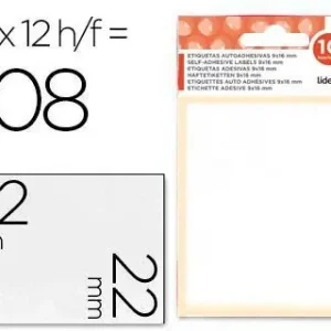 Venta Final Etiquetas Liderpapel Sobre de 10 H. + 2 H. Obsequio 22X32 mm -9 Unidades Por Hoja