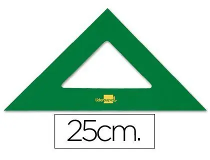 Rebajas Escuadra Liderpapel 25 cm Acrilico Verde