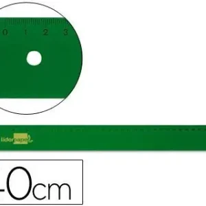 Regla Liderpapel 40 cm Acrilico Verde Nuevo Modelo