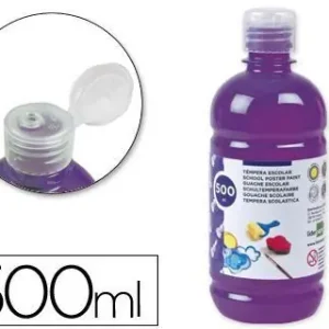 Tempera Liquida Liderpapel Escolar 500 Ml Violeta Mejor Precio