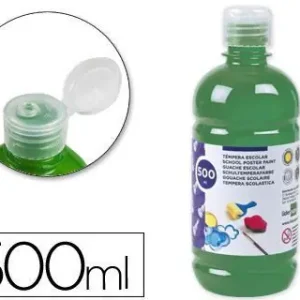 Tempera Liquida Liderpapel Escolar 500 Ml Verde Oscuro Precio Económico