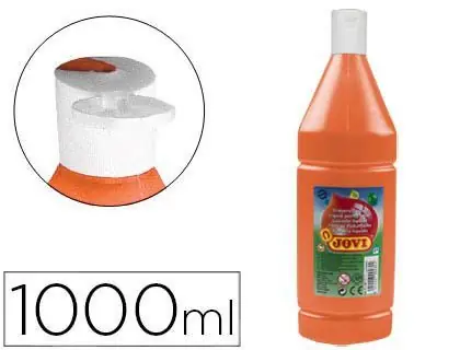Última Versión Tempera Liquida Jovi Escolar 1000 Ml Naranja