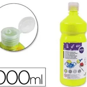 Tempera Liquida Liderpapel Escolar 1000 Ml Amarillo Limon Precio Rebajado