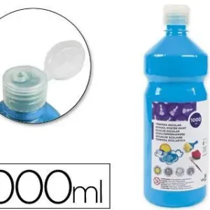 Tempera Liquida Liderpapel Escolar 1000 Ml Turquesa Últimas Unidades