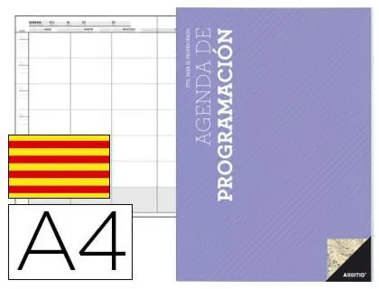 Garantía Incluida Agenda de Programacion Additio A4 Plan Mensual y Programacion Semanal Del Curso en Catalan