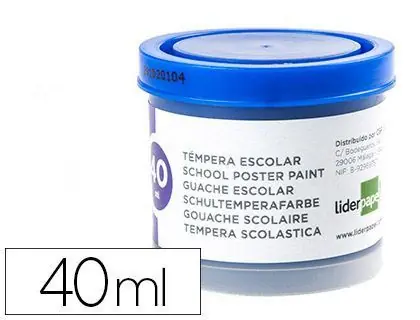 Precio Rebajado Tempera Liderpapel Escolar 40 Ml Azul Ultramar