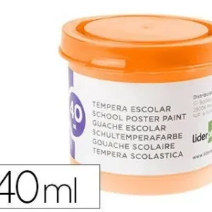 Rebajas Tempera Liderpapel Escolar 40 Ml Naranja