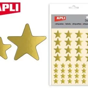 Artesanal Gomets Apli Estrella Oro Bolsa con 3 Hojas