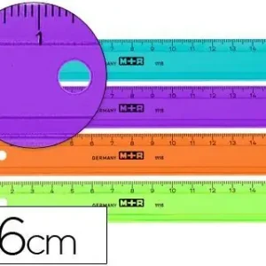 Directo De Fábrica Regla Mor 16 cm Plastico de Colores Surtidos Graduada y Biselada