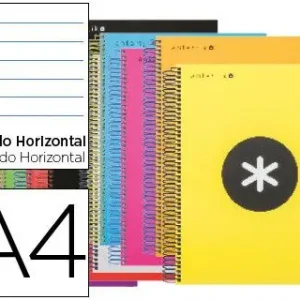 Más Vendido Cuaderno Espiral Liderpapel A4 Micro Antartik Tapa Forrada 120H 100 Gr Horizontal 5 Bandas 4 Taladros Colores Surt