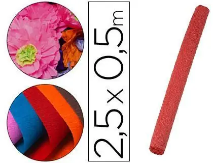 Papel Crespon Liderpapel Rollo de 50 cm X 2,5 M 85G/M2 Rojo Ordena Ya